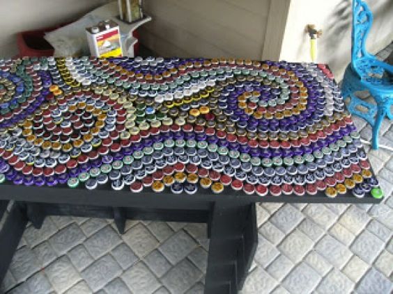 Bottle Cap Mosaic