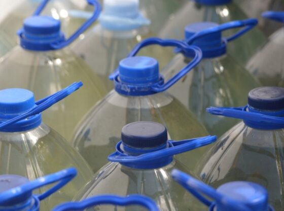 recyclable water bottles